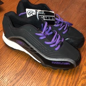 Rawlings black softball cleats